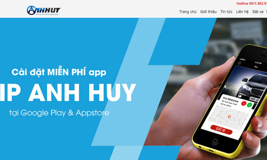 Dự án website vận tải Vip Anh Huy